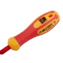 RS PRO Insulated Slotted Screwdriver 100 mm Blade, VDE 1000V Approved, Ergonomic Handle, 125-3079