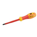 RS PRO Insulated Pozidriv Screwdriver PZ2 Tip, 100 mm Blade, VDE/1000V Approved, 210mm Overall 125-3087