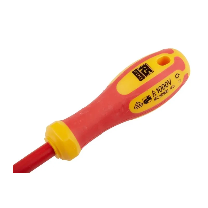 RS PRO Insulated Pozidriv Screwdriver PZ2 Tip, 100 mm Blade, VDE/1000V Approved, 210mm Overall 125-3087