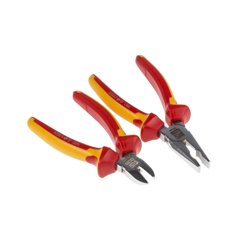 RS PRO 5-Piece Insulated Cutter & Plier Set 125-3096, Chrome Vanadium Steel, VDE/1000V Approved