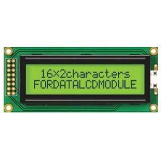 Fordata LCD Alphanumeric Display, 2 x 16 Characters, LED Backlight, 66 x 16 mm Viewing Area, -20°C to FC1602B01-FHYYBW-51SE