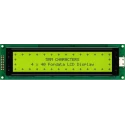 Fordata LCD Alphanumeric Display, 4 x 40 Character Matrix, LED Backlight, Green/Yellow, FC4004A00-FHYYBW-51SE