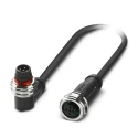 Phoenix Contact Sensor Actuator Cable Male Push Pull to Female M12 1.5m Polyurethane Black 60V IP65 IP67 1224229