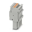 Phoenix Contact DIN Plug 4-Way Push-In, 16AWG–26AWG, 17.5A, Polyamide, Grey, 500V 3212536