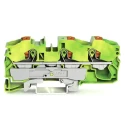 WAGO Earth Terminal Block, Green/Yellow, 16mm², 800V, 75A, Cage Clamp, ATEX, IECEx, 1-Level 2216-1307