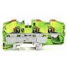 WAGO Earth Terminal Block, Green/Yellow, 16mm², 800V, 75A, Cage Clamp, ATEX, IECEx, 1-Level 2216-1307