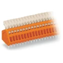 WAGO PCB Terminal Block, 5-Contact, 2.54 mm Pitch, 1 Row, Polyamide 66, Orange, Push-in, 150V, Model 233-505