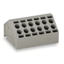 WAGO PCB Terminal Block, 8 Contacts, 5 mm Pitch, 1 Row, Female, Push-in Cage Clamp, 320V, Grey 806-108