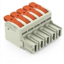 WAGO Pluggable Terminal Block, 5-Contact, 10.16 mm Pitch, 1 Row, 832-1105
