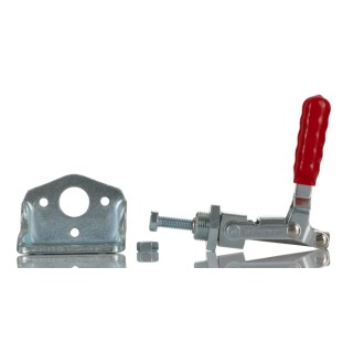 RS PRO Vertical Toggle Clamp, Zinc Plated, Vinyl Grip, Holding Force 136kg, Height 100.9mm 240-8167