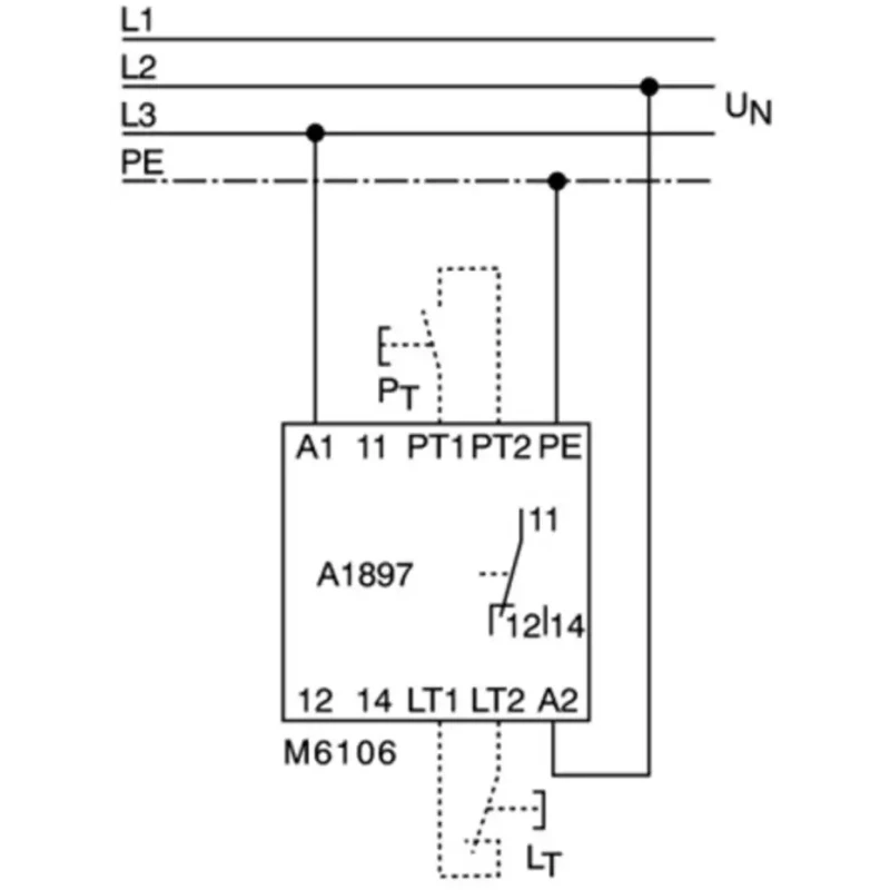 Dold Monitoring Relay, 1/3 Phase, SPDT, DIN Rail, Adjustable Response 10–80 kΩ, 230V AC, Model AI897 AC45-400Hz230V 10-80kOhm