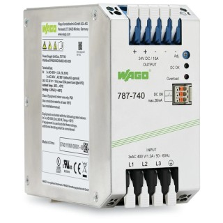 WAGO Switched Mode DIN Rail Power Supply 400V AC/DC Input, 24V DC 10A Output, 240W, 3-Phase, IP20, 787-740
