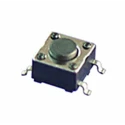 NKK Switches IP67 Tactile Switch Flat Black, 0.8 mm Actuator, SPST 125mA 15V DC, Surface Mount HP0315AFKP2-S