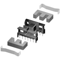 TDK Transformer Ferrite Core N87 E 55/28/25, 7300 nH AL Rating, Power Transformer Use B66344G0000X187