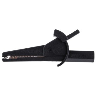 RS Pro Black & Red Crocodile Clip, Nickel Plated Steel Contact, 30A, Insulated 125-3740