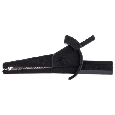 RS Pro Black & Red Crocodile Clip, Nickel Plated Steel Contact, 30A, Insulated 125-3740