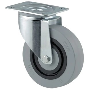 Tente Swivel Castor 200 kg Capacity 125 mm Wheel Polyamide Heavy Duty SYNTECH Series 3470HUR125P62 grey