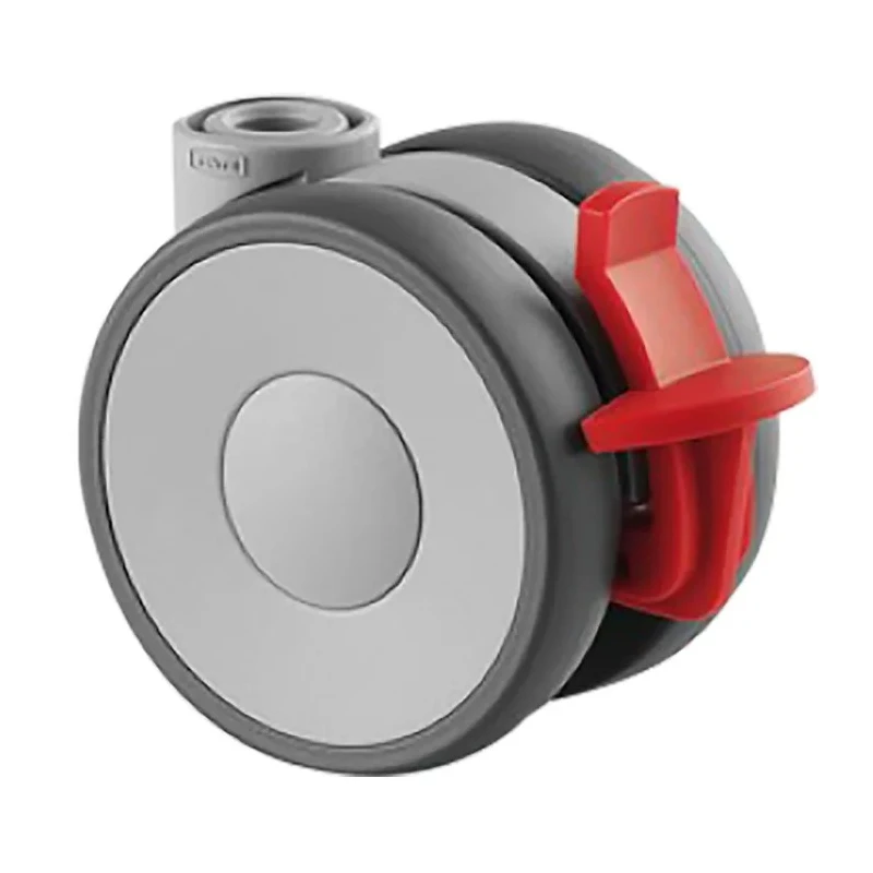 Tente Swivel Castor, 180 kg Capacity, 66 mm Wheel, Polyamide Ball Bearing, 5925UAP065L51-10 Kick Pedal
