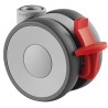 Tente Swivel Castor, 180 kg Capacity, 66 mm Wheel, Polyamide Ball Bearing, 5925UAP065L51-10 Kick Pedal
