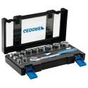 Gedore 15-Piece 1/2 in Square Drive Socket Set Chrome Vanadium Steel 19DMU-20