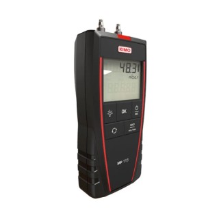 KIMO Differential Manometer, 2 Pressure Ports, Max 500 mbar, Battery Powered, IP54, MP 115 S