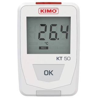 KIMO Temperature & Humidity Mini Data Logger KT-50, USB, IP65, LCD, -40°C to 70°C, 16,000 Point Storage