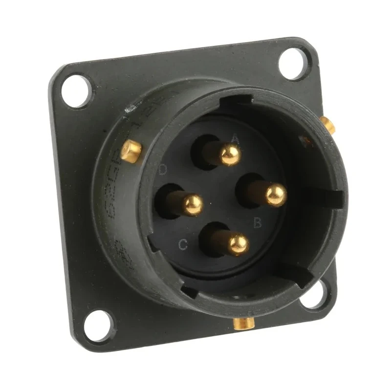 Amphenol Limited MIL Spec Circular Connector Female Olive, Box Mount, 4 Way, Straight, 14 Shell Size 62GB-12E14-04PN