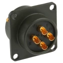 Amphenol Limited MIL Spec Circular Connector Female Olive, Box Mount, 4 Way, Straight, 14 Shell Size 62GB-12E14-04PN