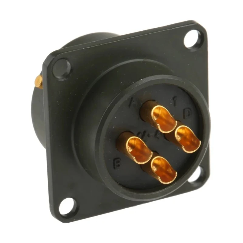 Amphenol Limited MIL Spec Circular Connector Female Olive, Box Mount, 4 Way, Straight, 14 Shell Size 62GB-12E14-04PN