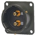 Amphenol Limited MIL Spec Circular Connector 2 Way Straight Box Mount Female Olive, Male Contacts, Shell 62GB-12E18-02PN