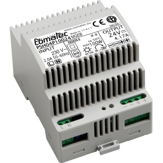 Comatec PSH Switched Mode DIN Rail Power Supply, 230V AC Input, 24V DC Output, 4.16A, 100W, PSH04P10024MGEB
