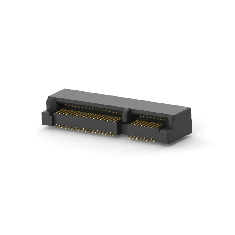 TE Connectivity Right Angle Edge Connector Female, Surface Mount, 52 Contacts, 0.8 mm Pitch, 2 Row 1775862-2