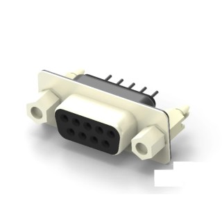 TE Connectivity 9 Way Vertical D-Sub PCB Connector, 2.77 mm Pitch, Female, Solder, Board Mount, 1.5A, DE Shell 2301838-2