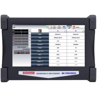 Sefram Data Acquisition System 2-Channel, 1 Msps, 14 Bit, 32 GB Memory, Ethernet, USB, Portable, Battery/Lithium-Ion DAS30