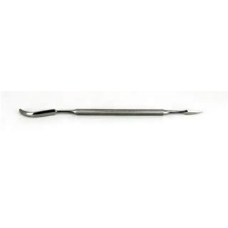 ideal-tek Stainless Steel Soldering Spatula MPTSS1, Short Pointed Tip and Long Curved Rounded Tip, 17 cm