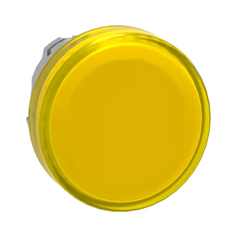 Schneider Electric Harmony XB4 Yellow Pilot Light Round Head, 22 mm Cutout, IP66, Chrome Plated Metal Bezel ZB4BV083