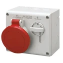 Scame Switchable Industrial Interlock Socket, IP44, 3+E, Earthing Position 6h, Straight, 16A, 415V 500.1686