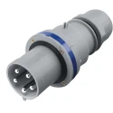 Scame Optima Industrial Power Connector 2P+PE 63A 230V Cable Mount Straight IP44 Blue 