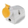 Scame Wall Mount Industrial Power Connector 2P+PE 16A 110V IP44 Yellow Angled Thermoplastic OPTIMA-TOP