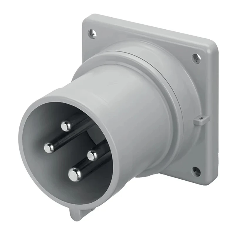 Scame Optima Panel Mount Industrial Power Connector 3P+PE Straight, 32A, 415V, Red IP44 