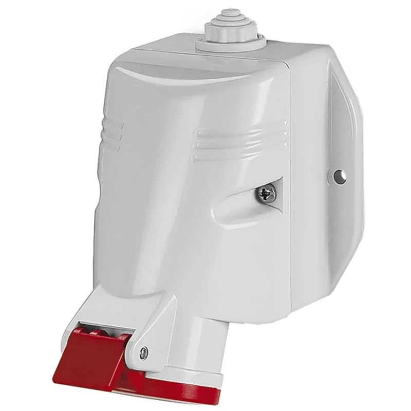Scame OPTIMA-TOP  Wall Mount Industrial Power Connector 63A 415V IP44 Angled 3P+N+PE Red