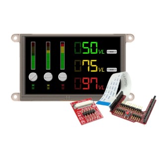 4D Systems 5 Inch Arduino Compatible TFT LCD Display Module, 800x480 Resolution, Resistive Touch, Diablo16 Processor gen4