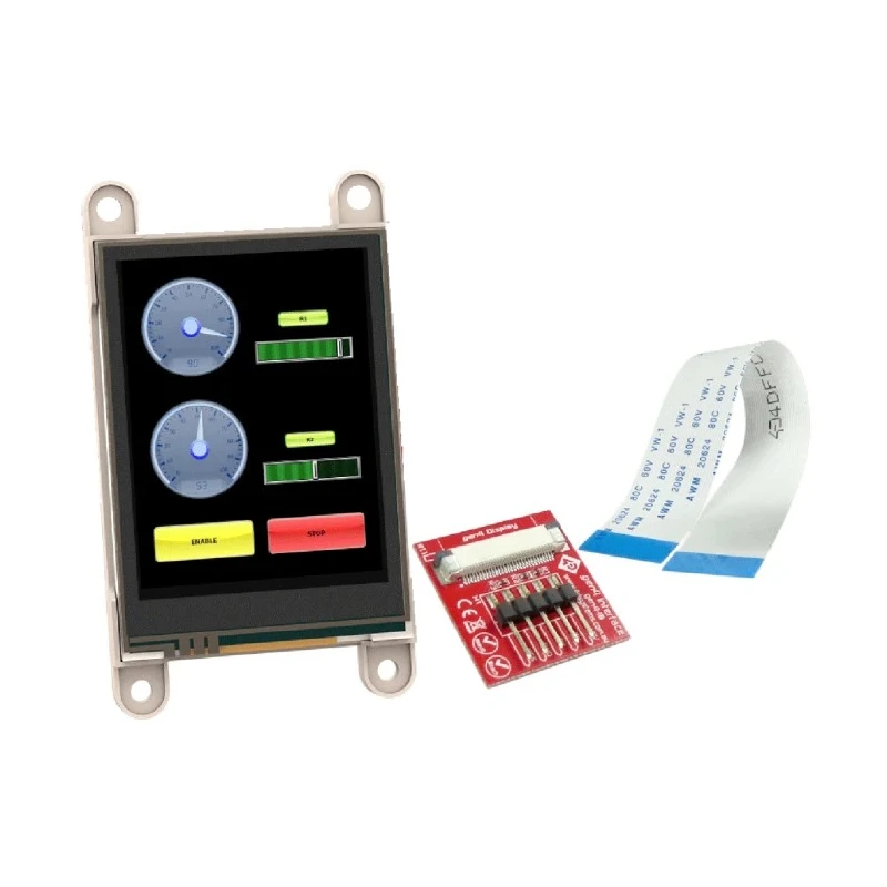 4D Systems LCD Colour Display Touch Screen 60.96mm, 240 x 320 Pixel, Serial Interface, Resistive Touch gen4-uLCD-24DT