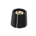 Sifam Black Potentiometer Knob, 15.5 mm Diameter, Nylon, Circular Shaft, 4 mm, S151 004B