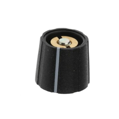 Sifam Black Potentiometer Knob, 15.5 mm Diameter, Nylon, Circular Shaft, 4 mm, S151 004B