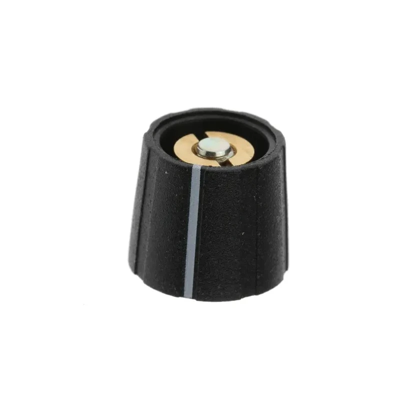 Sifam Black Potentiometer Knob, 15.5 mm Diameter, Nylon, Circular Shaft, 4 mm, S151 004B