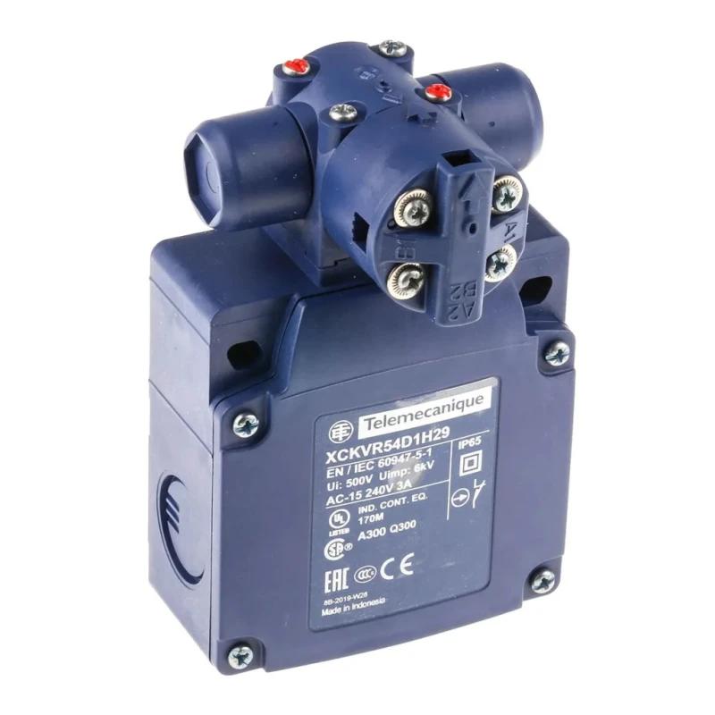 Telemecanique Sensors OsiSense XC Rod Limit Switch DP Plastic IP65 240V AC 10A XCKVR54D1H29