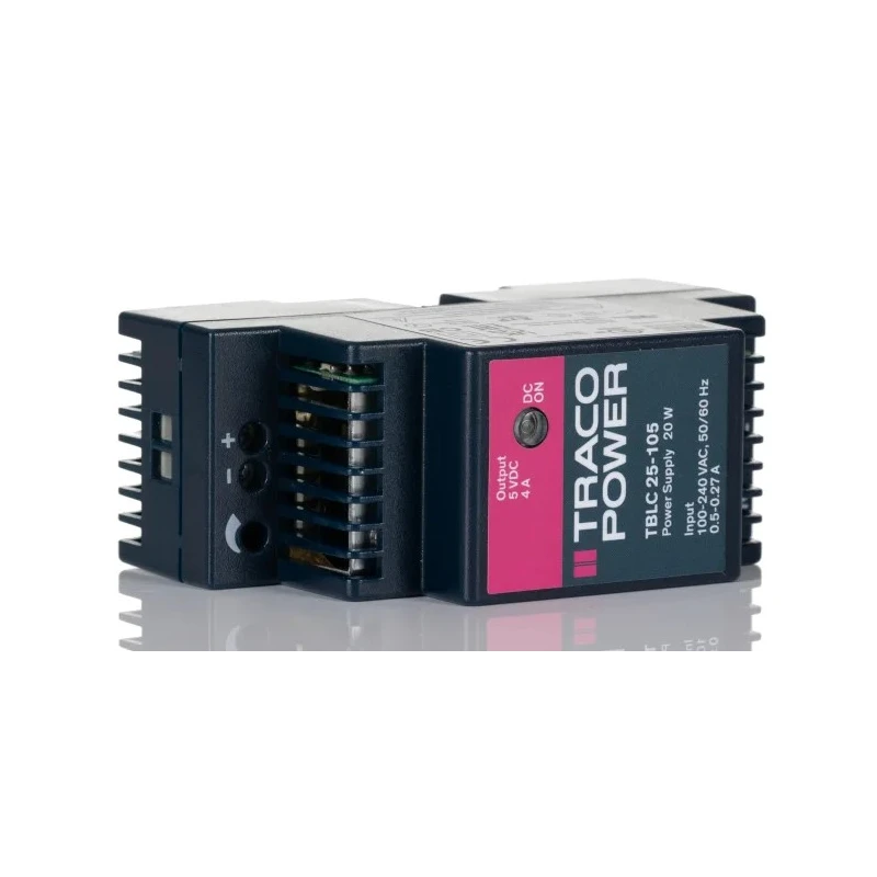 TRACOPOWER Switched Mode DIN Rail Power Supply, 20W, 264V AC Input, 5.5V DC, 4A, IP20 TBLC 25-105