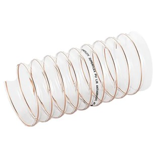 Contitech Clear Polyurethane Reinforced Flexible Ducting, 150mm ID, 5m Length, DIN 4102-B1, 9130661500000