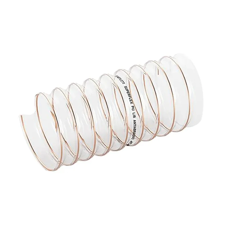 Contitech Clear Polyurethane Reinforced Flexible Ducting, 150mm ID, 5m Length, DIN 4102-B1, 9130661500000